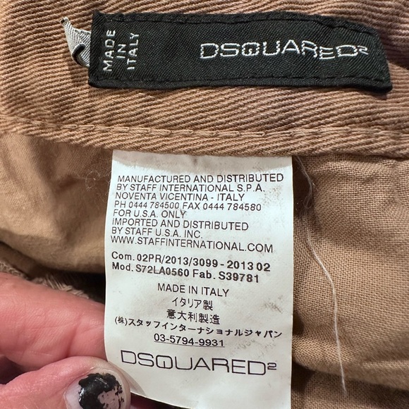 DSQUARED2 Brown Chinos Casual Wear women’s size 40 made in ITALY - Picture 14 of 15